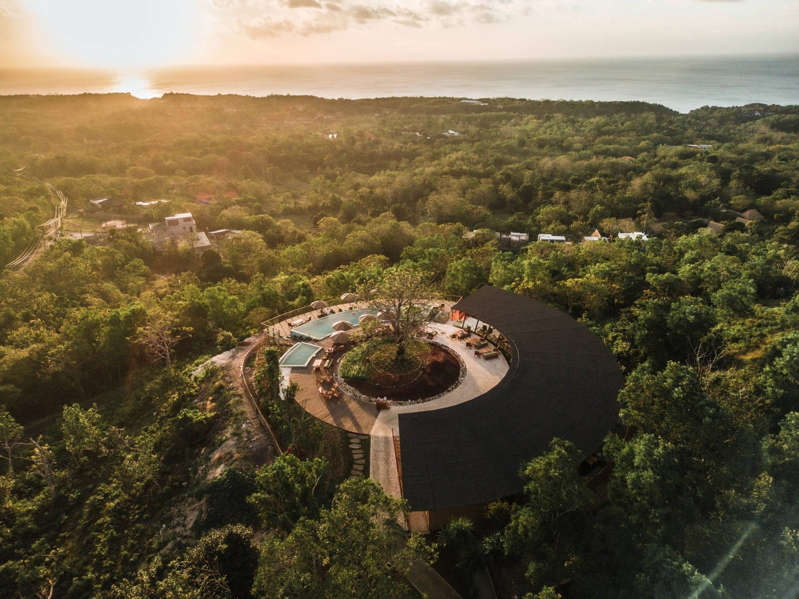 Sunset over the Uluwatu cliffs at Bukit